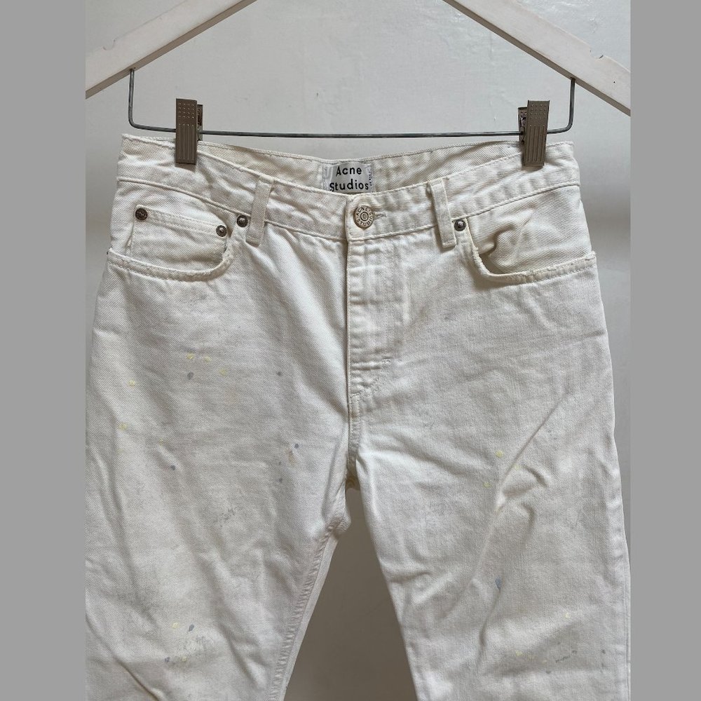 Acne Studios Off-White Cropped Jeans